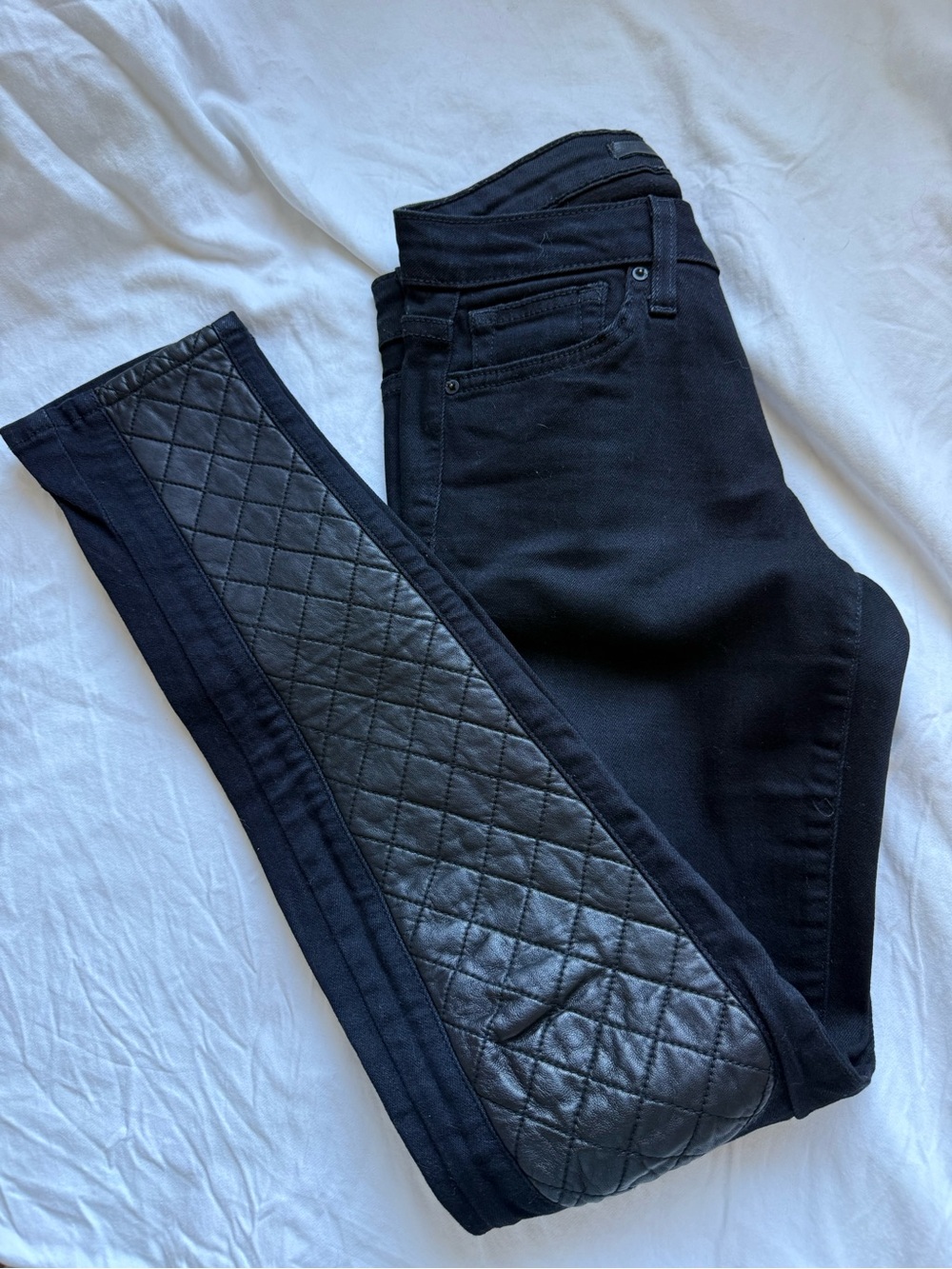Joe's Jeans Black The Skinny with Faux Leather